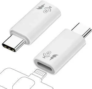 2 Pack USB C to Lavalier Microphone Adapter, Type C Mic Converter Compatible with iPhone 15/16 Series, iPad Air & Pro, Only for Lapel Mics, No Headphone & Data Function 2 Pack USB C to Lavalier Microphone Adapter, Type C Mic Converter Compatible with iPhone 15/16 Series, iPad Air & Pro, Only for Lapel Mics, No Headphone & Data Function