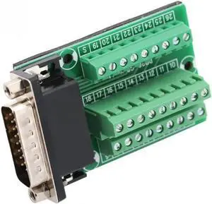 DB26-G2-01 DB26 Male to PCB Terminal Breakout Board Signal Adapter Module Connector DB26-G2-01 DB26 Male to PCB Terminal Breakout Board Signal Adapter Module Connector