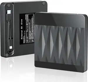 Portable External Blu Ray Drive Supports 50G Disc Read Write, USB3.0 Type-C 3D BD DVD CD Burner Compatible with Windows Mac OS Linux Laptop Desktop PC Portable External Blu Ray Drive Supports 50G Disc Read Write, USB3.0 Type-C 3D BD DVD CD Burner Compatible with Windows Mac OS Linux Laptop Desktop PC