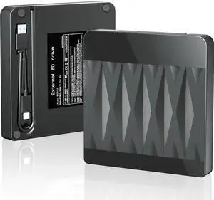 Portable 3D External Blu Ray Burner USB3.0 Type-C BD DVD CD RW Optical Drive, Supports 50G Disc Read & Write Compatible with Windows Mac OS Linux Laptop Desktop PC Portable 3D External Blu Ray Burner USB3.0 Type-C BD DVD CD RW Optical Drive, Supports 50G Disc Read & Write Compatible with Windows Mac OS Linux Laptop Desktop PC