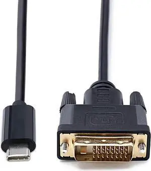 6FT USB C to DVI 24+1 Cable 1080P, USB3.1 Thunderbolt 3 DP Alt Mode Type-C to DVI Video Cord Compatible with MacBook Pro, Chromebook Pixel, Samsung S8, iPad Pro 2018 6FT USB C to DVI 24+1 Cable 1080P, USB3.1 Thunderbolt 3 DP Alt Mode Type-C to DVI Video Cord Compatible with MacBook Pro, Chromebook Pixel, Samsung S8, iPad Pro 2018