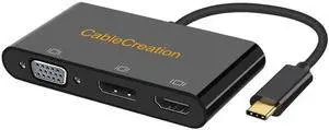 3 in 1 MST USB-C Multiport Video Adapter, Type-C to HDMI VGA DisplayPort Converter, Triple Multi-Screen Display, Black Dock Compatible with MacBook Pro 2020, iPad Pro 2018, Dell XPS, HP Spectre x360, 3 in 1 MST USB-C Multiport Video Adapter, Type-C to HDMI VGA DisplayPort Converter, Triple Multi-Screen Display, Black Dock Compatible with MacBook Pro 2020, iPad Pro 2018, Dell XPS, HP Spectre x360,