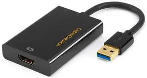 USB 3.0 to HDMI Adapter Built-in DisplayLink Chip, External USB Graphics Video Converter, Black Multi-Monitor Display Extender Compatible with Windows 11/10 & macOS USB 3.0 to HDMI Adapter Built-in DisplayLink Chip, External USB Graphics Video Converter, Black Multi-Monitor Display Extender Compatible with Windows 11/10 & macOS