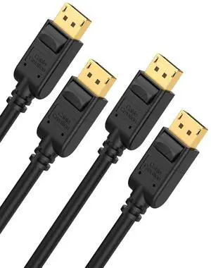 2 Pack 6FT/1.8M DP 1.2 Male to Male Cable, 4K@60Hz 2K@144Hz High Speed DisplayPort Cord for PC, Laptop, Monitor and Projector 2 Pack 6FT/1.8M DP 1.2 Male to Male Cable, 4K@60Hz 2K@144Hz High Speed DisplayPort Cord for PC, Laptop, Monitor and Projector