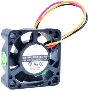 PLA03010S12M 3010 DC12V 0.07A Mini Cooling Fan, 30×30×10mm 3cm Fan for Router & Network Equipment PLA03010S12M 3010 DC12V 0.07A Mini Cooling Fan, 30×30×10mm 3cm Fan for Router & Network Equipment