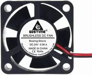 1 Pack Gdstime 3010 DC24V 2Pin Mini Brushless Cooling Fan, 30×30×10mm 3cm Portable Heatsink Fan 1 Pack Gdstime 3010 DC24V 2Pin Mini Brushless Cooling Fan, 30×30×10mm 3cm Portable Heatsink Fan