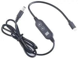 USB-C to DC Power Boost Converter Cable, Adjustable 5V/9V/12V/15V/20V Fast Charging Cord for Router Camera LED Equipment USB-C to DC Power Boost Converter Cable, Adjustable 5V/9V/12V/15V/20V Fast Charging Cord for Router Camera LED Equipment