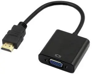 Gold-Plated HDMI Male to VGA Female Adapter For Laptop Desktop Monitor Projector Gold-Plated HDMI Male to VGA Female Adapter For Laptop Desktop Monitor Projector