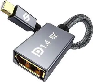 8K Mini DP (Thunderbolt 2) to DP 1.4 Adapter Support 8K60Hz 4K144Hz HDR DSC G-Sync FreeSync For Gaming Laptop MacBook VR Monitor 8K Mini DP (Thunderbolt 2) to DP 1.4 Adapter Support 8K60Hz 4K144Hz HDR DSC G-Sync FreeSync For Gaming Laptop MacBook VR Monitor