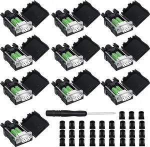 10 Pack White DB9 Female RS232 Breakout Board Solder-Free Terminal Block Adapter With Plastic Housing D-SUB Serial Wiring Module 10 Pack White DB9 Female RS232 Breakout Board Solder-Free Terminal Block Adapter With Plastic Housing D-SUB Serial Wiring Module