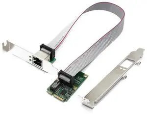 Mini PCI-E Gigabit Ethernet Card, 10/100/1000 Mbps RJ45 LAN Adapter Support XP Win7 Win10 Mini PCI-E Gigabit Ethernet Card, 10/100/1000 Mbps RJ45 LAN Adapter Support XP Win7 Win10