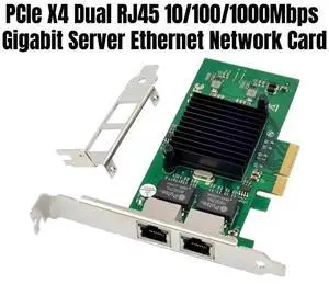 PCIe X4 Dual Port Gigabit Ethernet NIC, 82576EB Chip 10/100/1000Mbps Dual RJ45 Server LAN Card with 8CM & 12CM Brackets PCIe X4 Dual Port Gigabit Ethernet NIC, 82576EB Chip 10/100/1000Mbps Dual RJ45 Server LAN Card with 8CM & 12CM Brackets