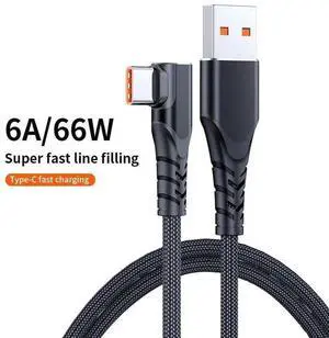 3.3FT Black Braided 90 Degree USB C to C Cable, 66W 6A Fast Charging Type-C Cord Compatible with iPhone 15 Galaxy S10 Pixel 7 3.3FT Black Braided 90 Degree USB C to C Cable, 66W 6A Fast Charging Type-C Cord Compatible with iPhone 15 Galaxy S10 Pixel 7