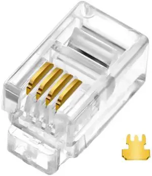 20 Pack RJ9 4P4C Modular Telephone Plugs, RJ9/RJ10/RJ22 Universal Modular Connectors for Landline Handset Cables 20 Pack RJ9 4P4C Modular Telephone Plugs, RJ9/RJ10/RJ22 Universal Modular Connectors for Landline Handset Cables
