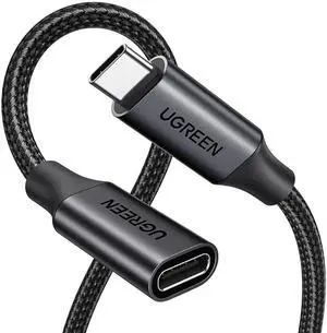 UGREEN 3.3FT Black USB-C 3.2 Gen2 Extension Cable, 10Gbps Data Speed & 100W PD Fast Charging Male to Female Nylon Type-C Extender Cord for PSVR2, MacBook, iPad Pro, USB-C Hub, MagSafe Charger, iPhone UGREEN 3.3FT Black USB-C 3.2 Gen2 Extension Cable, 10Gbps Data Speed & 100W PD Fast Charging Male to Female Nylon Type-C Extender Cord for PSVR2, MacBook, iPad Pro, USB-C Hub, MagSafe Charger, iPhone
