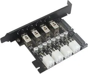 4-Bay SATA Hard Drive Power Switch Selector Module, HDD/SSD Intelligent Power Manager for 2.5"/3.5" Drives, Full-Profile PCI Bracket Included 4-Bay SATA Hard Drive Power Switch Selector Module, HDD/SSD Intelligent Power Manager for 2.5"/3.5" Drives, Full-Profile PCI Bracket Included