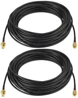 2 Pack 30ft RG174 RP-SMA Male to Bulkhead Mount RP-SMA Female WiFi Antenna Extension Cable for Router IP Camera Wireless Network Card Adapter 2 Pack 30ft RG174 RP-SMA Male to Bulkhead Mount RP-SMA Female WiFi Antenna Extension Cable for Router IP Camera Wireless Network Card Adapter