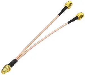 15cm 6 Inch RP-SMA Female Bulkhead to Dual RP-SMA Male WiFi Antenna Splitter Adapter Cable for Router Hotspot Mini PCIE Wireless Network Card 15cm 6 Inch RP-SMA Female Bulkhead to Dual RP-SMA Male WiFi Antenna Splitter Adapter Cable for Router Hotspot Mini PCIE Wireless Network Card