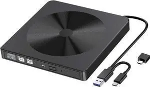 Black USB 3.0 Type-C Slim Portable External CD DVD +/-RW Burner Drive Optical Disc Player Compatible with Mac Laptop Desktop Windows XP Vista 7 8 10 Linux Black USB 3.0 Type-C Slim Portable External CD DVD +/-RW Burner Drive Optical Disc Player Compatible with Mac Laptop Desktop Windows XP Vista 7 8 10 Linux