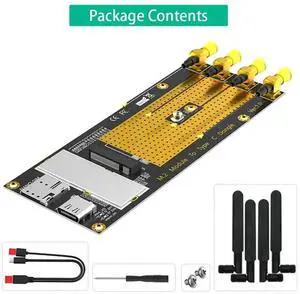 M.2 3G/4G/5G Module to USB3.0 Type-C Adapter with Nano SIM Slot, Compatible with RM500Q RM500U GM800 SIM8200 Cellular Modules M.2 3G/4G/5G Module to USB3.0 Type-C Adapter with Nano SIM Slot, Compatible with RM500Q RM500U GM800 SIM8200 Cellular Modules