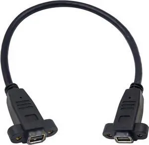 30cm Mini DP Female to Female Panel Mount Cable, 4K Mini DisplayPort Extension Cord, Not Compatible with Thunderbolt 3 30cm Mini DP Female to Female Panel Mount Cable, 4K Mini DisplayPort Extension Cord, Not Compatible with Thunderbolt 3