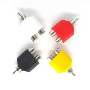 4 Pack RCA Y Splitter Adapter 2 Female to 1 Male, RCA Audio Video AV Converter Plug for TV, Speaker, DVD, Amplifier, Car Stereo 4 Pack RCA Y Splitter Adapter 2 Female to 1 Male, RCA Audio Video AV Converter Plug for TV, Speaker, DVD, Amplifier, Car Stereo