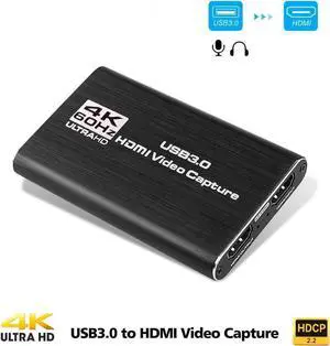 4K USB 3.0 HDMI Video Capture Card with 4K Loop-Out, 1080P 60FPS Game Video Grabber for PS3 PS4 Xbox One DSLR Camcorders Action Cam Recording Streaming 4K USB 3.0 HDMI Video Capture Card with 4K Loop-Out, 1080P 60FPS Game Video Grabber for PS3 PS4 Xbox One DSLR Camcorders Action Cam Recording Streaming