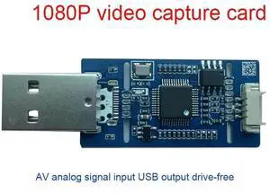 CVBS AV to USB Analog Video Capture Module, UVC Driver-Free AV CVBS Signal Grabber for Analog Cameras, Compatible with Windows Linux Android Mac OS CVBS AV to USB Analog Video Capture Module, UVC Driver-Free AV CVBS Signal Grabber for Analog Cameras, Compatible with Windows Linux Android Mac OS