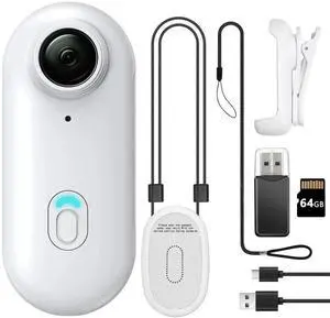 White 64GB 1080P FHD Mini Wearable Body Camera, Thumb-Size Hands-Free Mountable Action Camcorder for Pet Walking Work Travel Recording White 64GB 1080P FHD Mini Wearable Body Camera, Thumb-Size Hands-Free Mountable Action Camcorder for Pet Walking Work Travel Recording