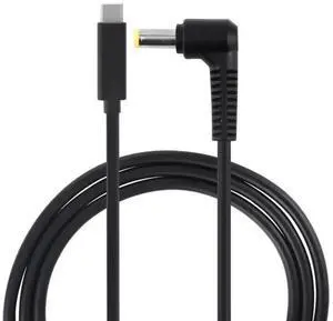 1.5M USB-C Elbow to 5.5x2.5mm Laptop Charging Cable PD65W + DC Power Jack Harness for HP 17-R 17-N M7-N Series 799752-Y18 F18 S1 1.5M USB-C Elbow to 5.5x2.5mm Laptop Charging Cable PD65W + DC Power Jack Harness for HP 17-R 17-N M7-N Series 799752-Y18 F18 S1