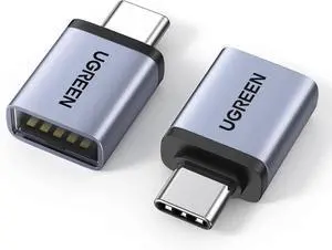 2 Pack UGREEN USB A to USB C Adapter 10Gbps High Speed Gray Converter 2 Pack UGREEN USB A to USB C Adapter 10Gbps High Speed Gray Converter