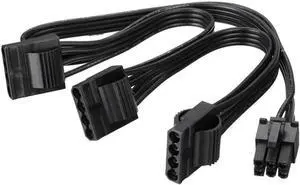 6Pin Male to 3 IDE Molex 4Pin Female Power Splitter Extension Cable 6Pin Male to 3 IDE Molex 4Pin Female Power Splitter Extension Cable