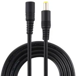 1.5M Black DC Power Extension Cable 5.5x2.5mm Female to Male, Max 8A Current Load 1.5M Black DC Power Extension Cable 5.5x2.5mm Female to Male, Max 8A Current Load