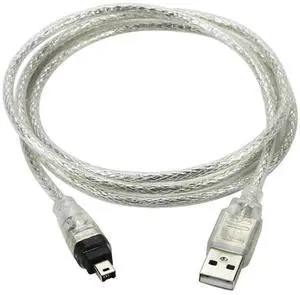 1.5M USB 2.0 to IEEE 1394 4Pin iLink Firewire Cable Specially for DCR-TRV75E DV Camcorder, 4.92FT 1.5M USB 2.0 to IEEE 1394 4Pin iLink Firewire Cable Specially for DCR-TRV75E DV Camcorder, 4.92FT