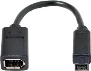 20cm IEEE 1394 6Pin Female to 9Pin Male Firewire Cable, FireWire 400 to 800 Converter Cord 20cm IEEE 1394 6Pin Female to 9Pin Male Firewire Cable, FireWire 400 to 800 Converter Cord