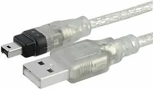 6FT / 1.8M USB to IEEE 1394 4Pin iLink Data Transfer Cable 6FT / 1.8M USB to IEEE 1394 4Pin iLink Data Transfer Cable