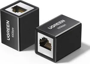 UGREEN 2 Pack 10Gbps RJ45 Ethernet Coupler, Female to Female Ethernet Cable Extender Connector for Cat8 Cat7 Cat6 Cat5 LAN Cables, 328FT Long Transmission, Aluminum Alloy Shielded Shell, Black UGREEN 2 Pack 10Gbps RJ45 Ethernet Coupler, Female to Female Ethernet Cable Extender Connector for Cat8 Cat7 Cat6 Cat5 LAN Cables, 328FT Long Transmission, Aluminum Alloy Shielded Shell, Black