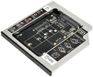 Universal 9.5mm Optical Bay Hard Drive Caddy, M.2 NGFF/mSATA SSD to SATA 2nd HDD SSD Adapter Tray Enclosure for Laptop Optical Drive Slot Universal 9.5mm Optical Bay Hard Drive Caddy, M.2 NGFF/mSATA SSD to SATA 2nd HDD SSD Adapter Tray Enclosure for Laptop Optical Drive Slot