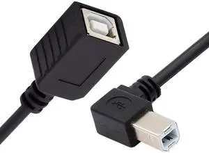 20cm Left 90 Degree USB 2.0 Type-B Male to Female Extension Cable for Printers, Scanners & Storage Drives 20cm Left 90 Degree USB 2.0 Type-B Male to Female Extension Cable for Printers, Scanners & Storage Drives