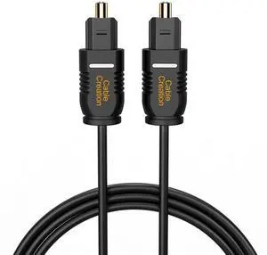 15FT Thin Toslink Optical Digital Audio Cable, Gold-Plated SPDIF Fiber Optic Cord for TV Soundbar PS4 Xbox DVD CD Player Home Theater, Black 15FT Thin Toslink Optical Digital Audio Cable, Gold-Plated SPDIF Fiber Optic Cord for TV Soundbar PS4 Xbox DVD CD Player Home Theater, Black