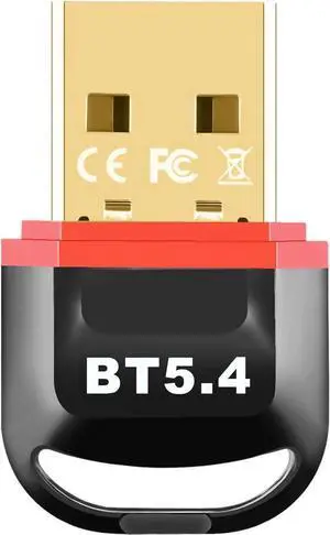 Bluetooth 5.4 USB Adapter Plug and Play Long Range Wireless Dongle Receiver for Windows 11/10/8.1 Desktop Laptop, Compatible with PS Xbox Keyboard Mouse Headset, Red Bluetooth 5.4 USB Adapter Plug and Play Long Range Wireless Dongle Receiver for Windows 11/10/8.1 Desktop Laptop, Compatible with PS Xbox Keyboard Mouse Headset, Red