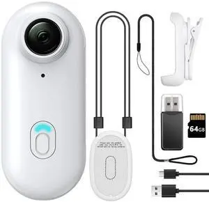 64GB 1080P FHD Mini Wearable Body Camera, Thumb-Size Hands Free Mountable Portable Camcorder for Pet Walking, Work & Travel, White 64GB 1080P FHD Mini Wearable Body Camera, Thumb-Size Hands Free Mountable Portable Camcorder for Pet Walking, Work & Travel, White