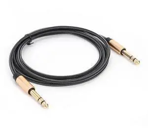 1.8M Braided Guitar Instrument Cable, 6.35mm TRS Male to Male Stereo Audio Cord with Aluminum Alloy Shell for Professional Guitar 1.8M Braided Guitar Instrument Cable, 6.35mm TRS Male to Male Stereo Audio Cord with Aluminum Alloy Shell for Professional Guitar
