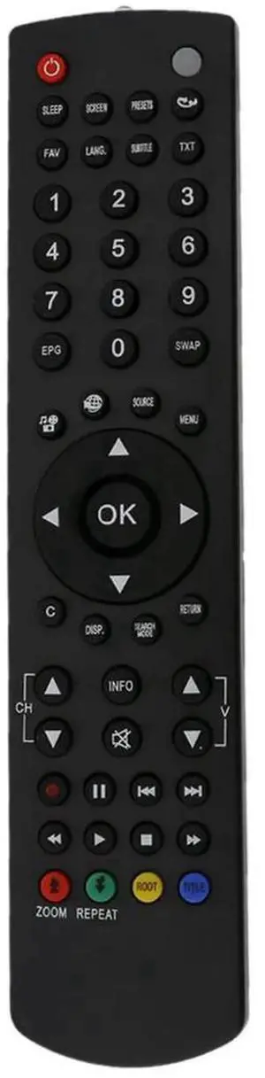 RC1910 TV Remote Control Replacement, Universal IR Television Remote Control Accessories, No Programming Required, Compatible with Toshiba, Sharp, Telefunken, Celcus, Finlux, Polaroid LCD LED TVs RC1910 TV Remote Control Replacement, Universal IR Television Remote Control Accessories, No Programming Required, Compatible with Toshiba, Sharp, Telefunken, Celcus, Finlux, Polaroid LCD LED TVs