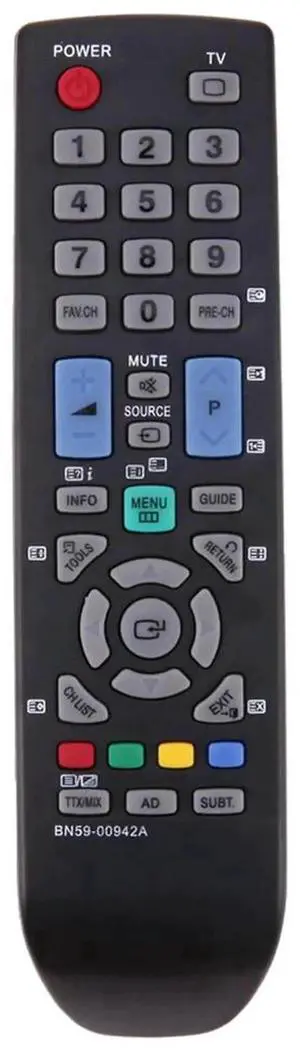 BN59-00942A Replacement TV Remote Control, Battery Powered IR Television Remote Accessories, Direct Fit for Samsung LCD LED HDTV Series, No Programming Required BN59-00942A Replacement TV Remote Control, Battery Powered IR Television Remote Accessories, Direct Fit for Samsung LCD LED HDTV Series, No Programming Required