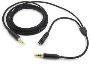 Chat Link Audio Adapter Cable with 1 Female 3.5mm & 2 Male 3.5mm Ports Compatible with PS4 Xbox One Nintendo Switch Chat Link Audio Adapter Cable with 1 Female 3.5mm & 2 Male 3.5mm Ports Compatible with PS4 Xbox One Nintendo Switch