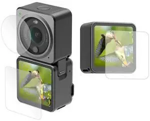 Tempered Glass Screen & Lens Protector Anti-Scratch Protective Film Accessories for DJI OSMO Action 2 Camera Tempered Glass Screen & Lens Protector Anti-Scratch Protective Film Accessories for DJI OSMO Action 2 Camera