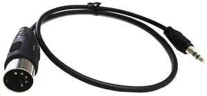 AJMRTC 5 Pin DIN Male to 3.5mm TRS Stereo Male Audio Cable, 0.5M(1.64FT) 1/8 Inch Stereo Jack Signal Cord for Electronic Musical Instruments, Audio Equipment AJMRTC 5 Pin DIN Male to 3.5mm TRS Stereo Male Audio Cable, 0.5M(1.64FT) 1/8 Inch Stereo Jack Signal Cord for Electronic Musical Instruments, Audio Equipment