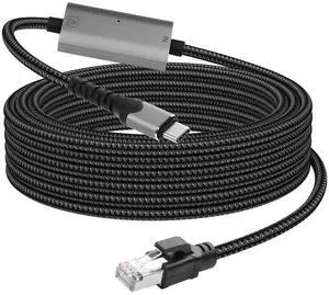 AJMRTC 1.2M Type C to RJ45 Ethernet Cable, 2.5Gbps USB-C to 2500Mbps LAN Network Adapter, Wired Internet Cord Compatible with MacBook, iPhone 15 Series, Laptop, Steam Deck, Smart TV, Plug & Play AJMRTC 1.2M Type C to RJ45 Ethernet Cable, 2.5Gbps USB-C to 2500Mbps LAN Network Adapter, Wired Internet Cord Compatible with MacBook, iPhone 15 Series, Laptop, Steam Deck, Smart TV, Plug & Play
