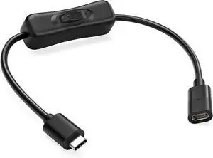 AJMRTC 1ft USB 3.1 Gen1 Type-C Male to Female Extension Cable with On/Off Power Switch, Full Function USB-C Extender Cord Support 10Gbps Data, 4K Video Output & PD Fast Charging for Laptop Phone Table AJMRTC 1ft USB 3.1 Gen1 Type-C Male to Female Extension Cable with On/Off Power Switch, Full Function USB-C Extender Cord Support 10Gbps Data, 4K Video Output & PD Fast Charging for Laptop Phone Table